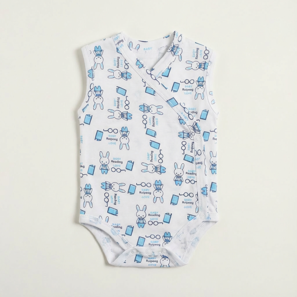 Printed Cotton Baby Sleeveless Sidesnap Bodysuit— Build Your 3-Pack - Image 8