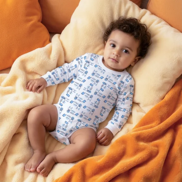 Printed Cotton Baby Long Sleeve Bodysuit – 1-Pack