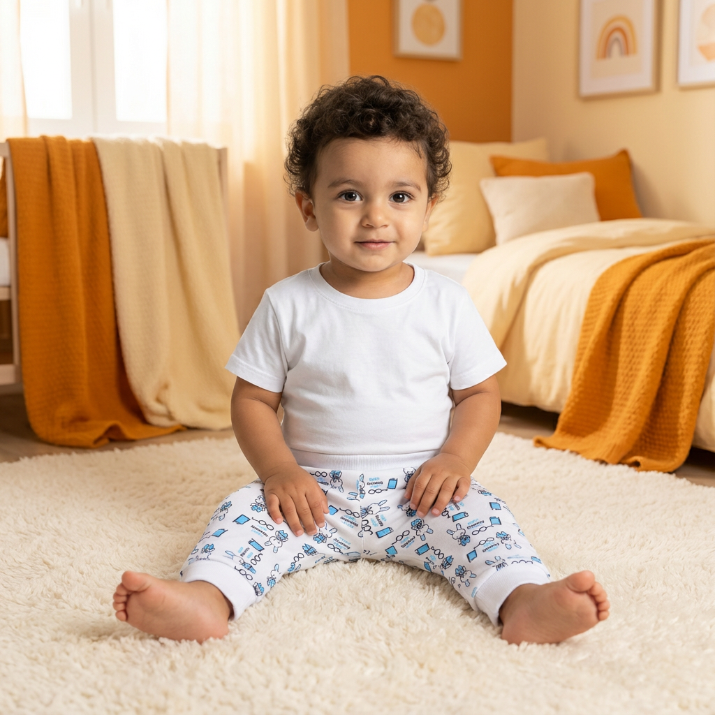 Printed Cotton Baby Pants – 1 Pack - Image 10