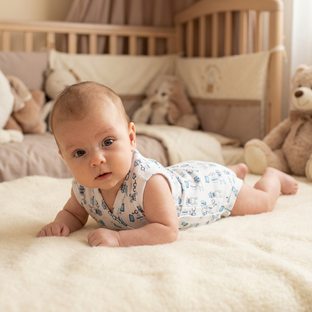 Printed Cotton Baby Sleeveless Sidesnap Bodysuit – 1 Pack - Image 10