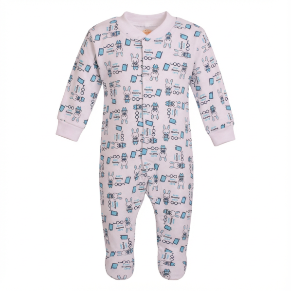 Printed Cotton Baby Footie — 1 Pack