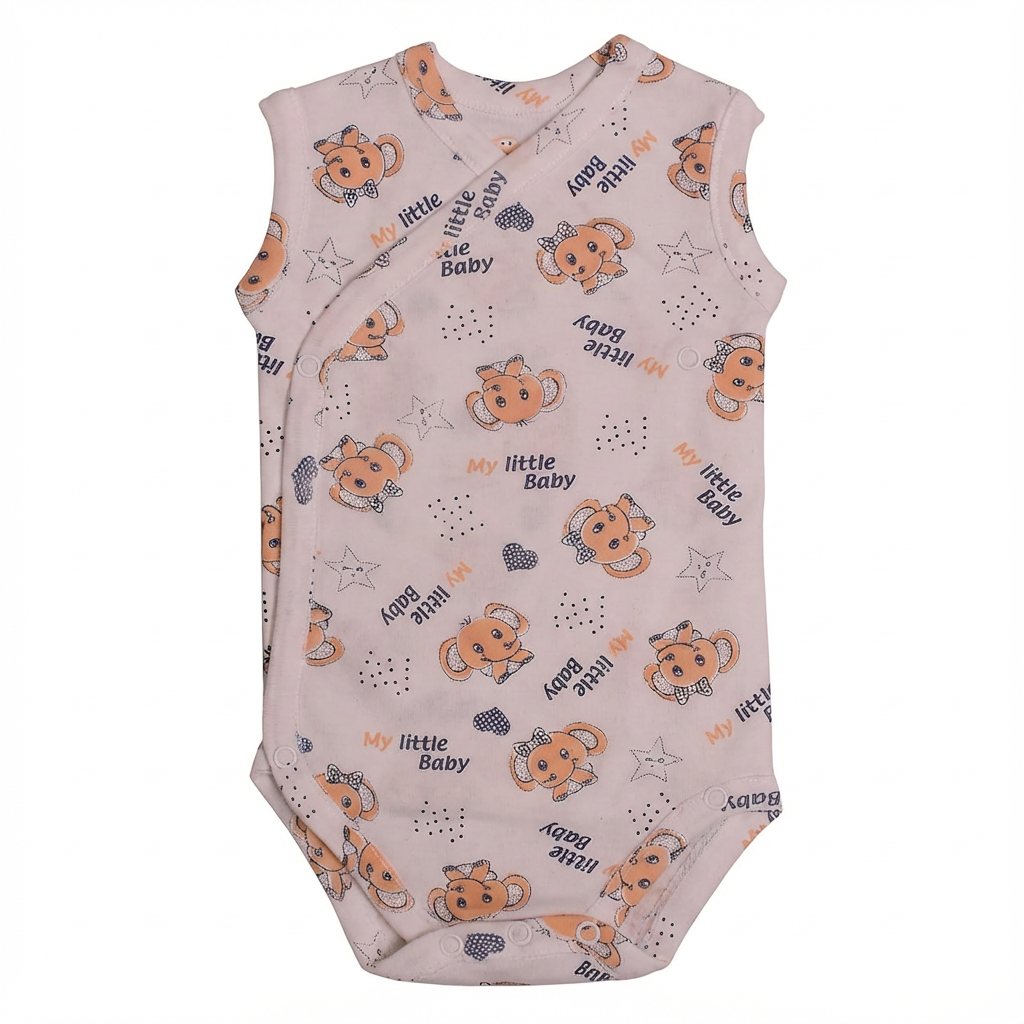 Printed Cotton Baby Sleeveless Sidesnap Bodysuit – 1 Pack - Image 21