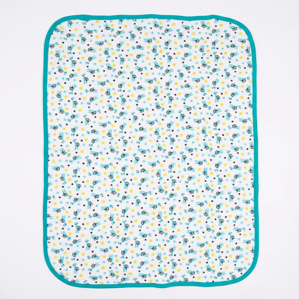 Printed Cotton Baby Blanket (Double-sided with hood) - Image 3