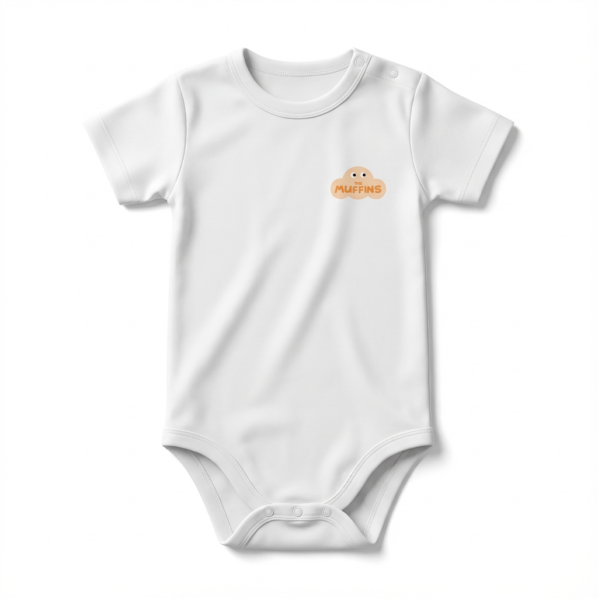 White Cotton Baby Short Sleeve Bodysuit (Pack of 1 or 3).