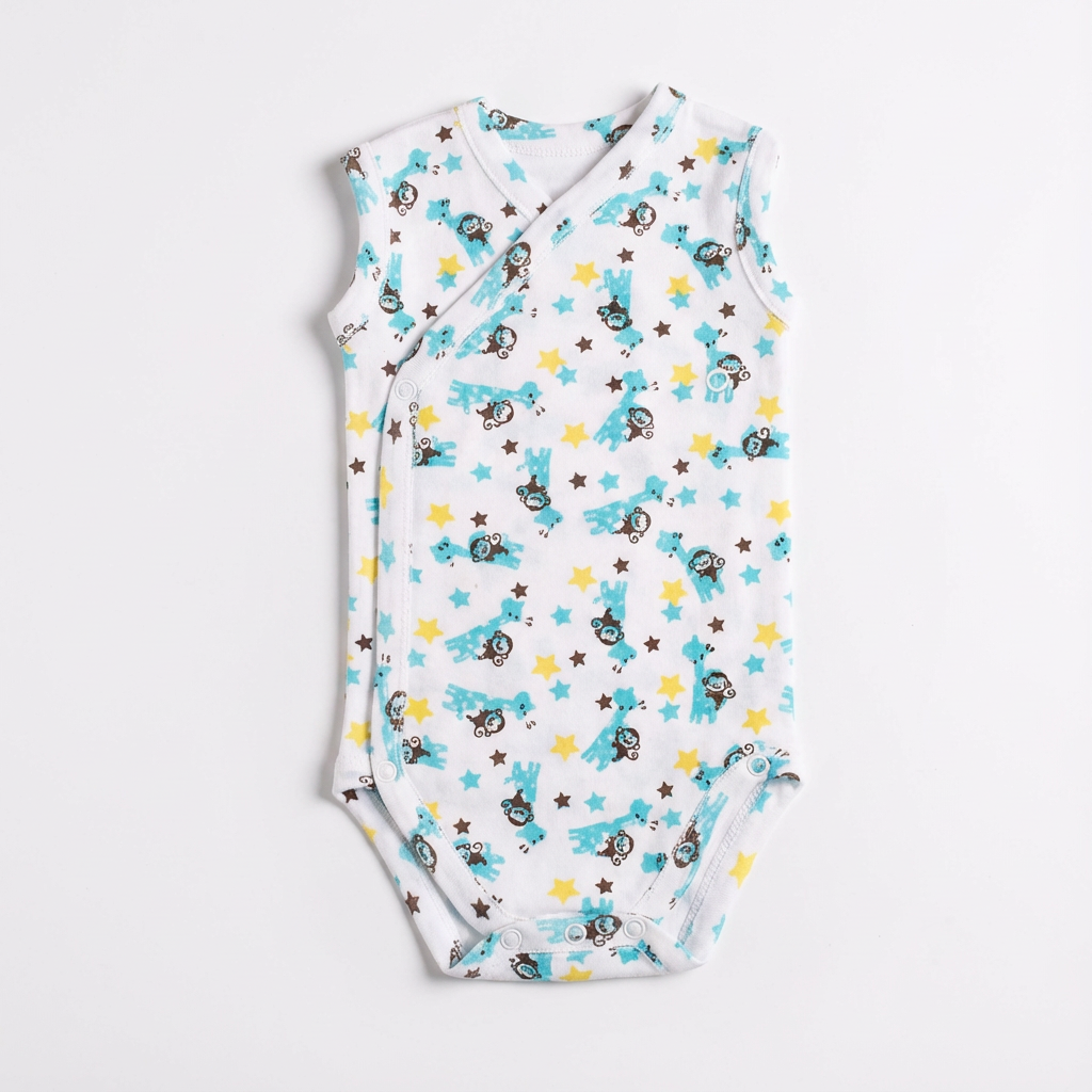 Printed Cotton Baby Sleeveless Sidesnap Bodysuit – 1 Pack - Image 13