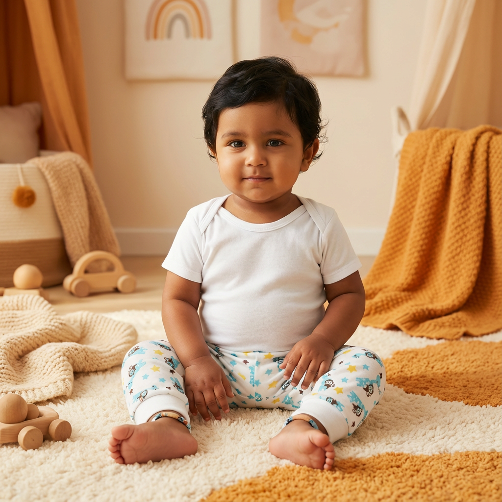 Printed Cotton Baby Pants – 1 Pack - Image 17