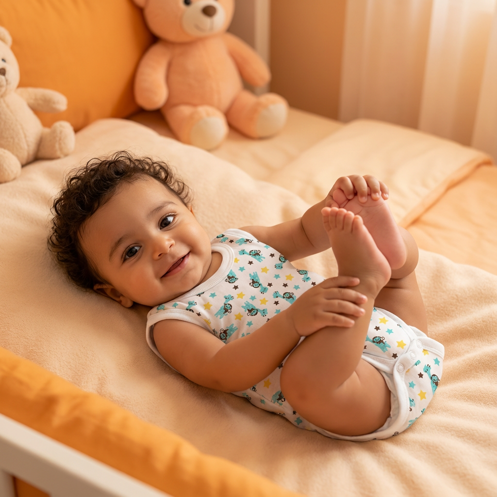 Printed Cotton Baby Sleeveless Bodysuit – 1 Pack - Image 10