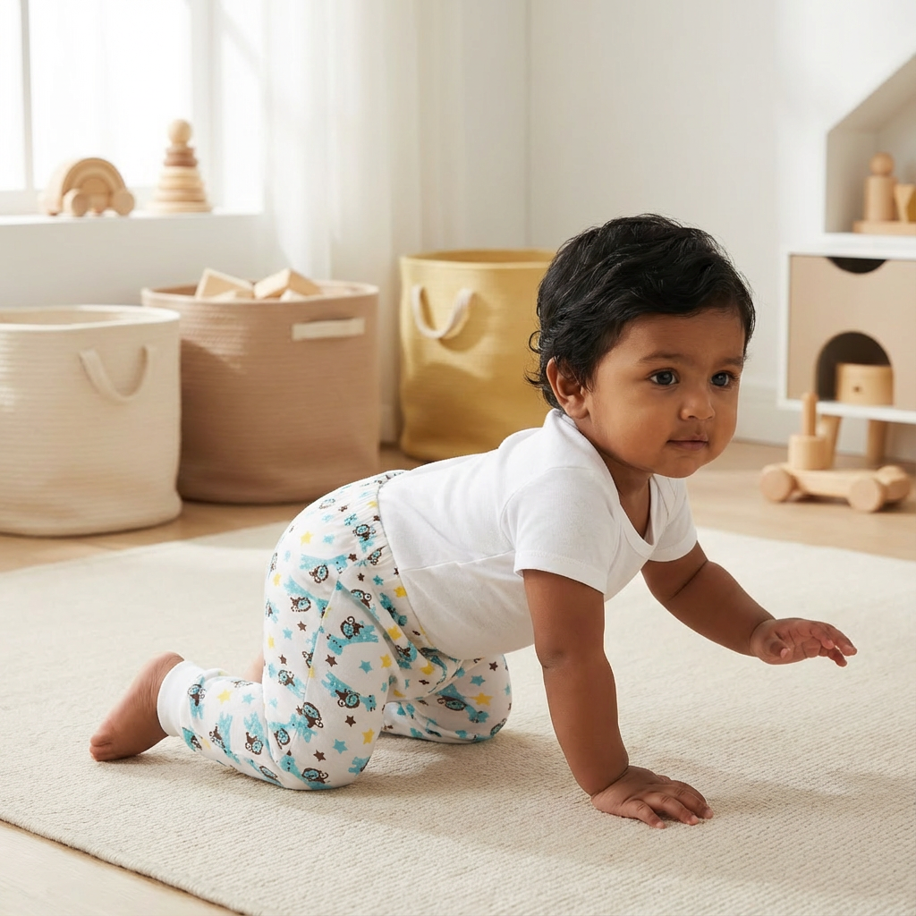 Printed Cotton Baby Pants – 1 Pack - Image 18