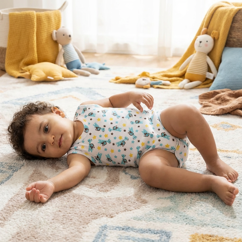 Printed Cotton Baby Sleeveless Bodysuit – 1 Pack - Image 11