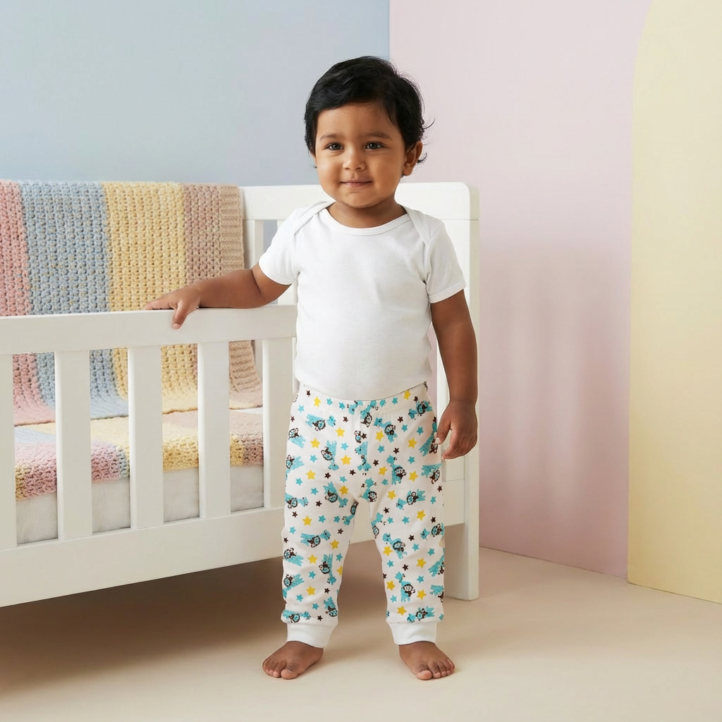 Printed Cotton Baby Pants – 1 Pack - Image 19