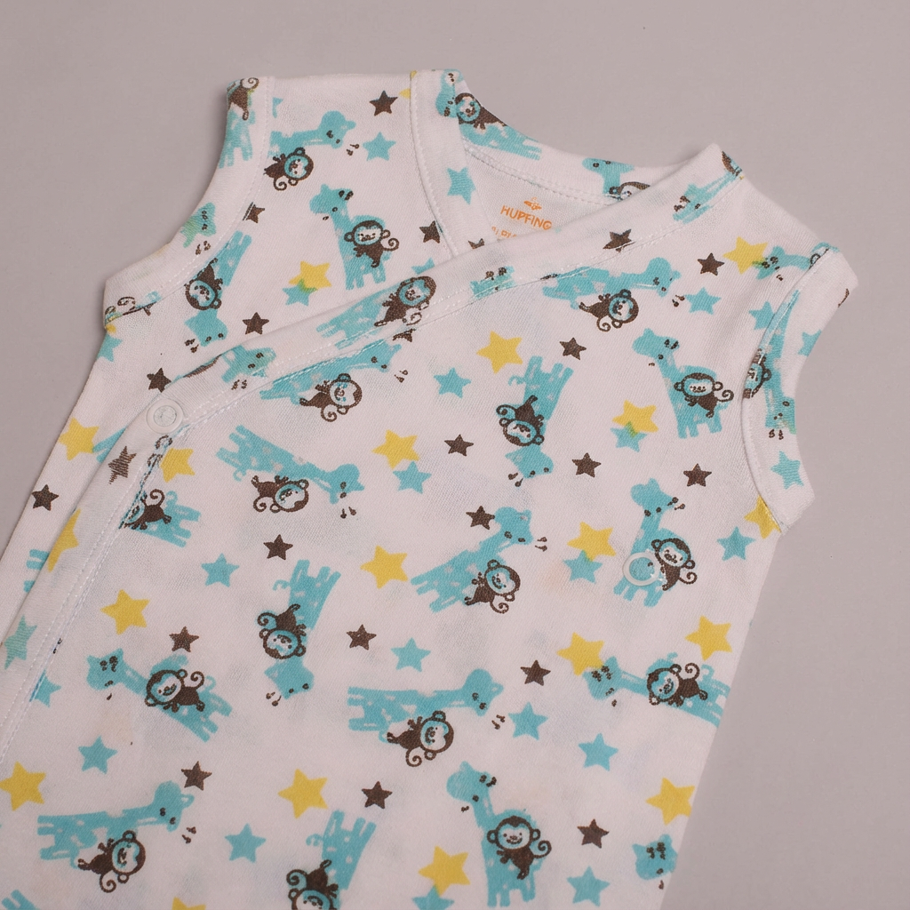 Printed Cotton Baby Sleeveless Sidesnap Bodysuit – 1 Pack - Image 19