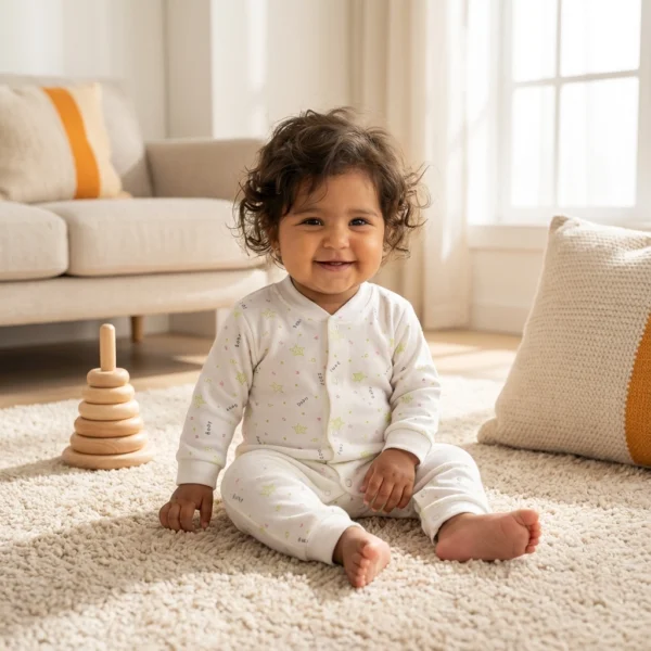 Printed Cotton Baby Jumpsuit – Build Your 3-Pack