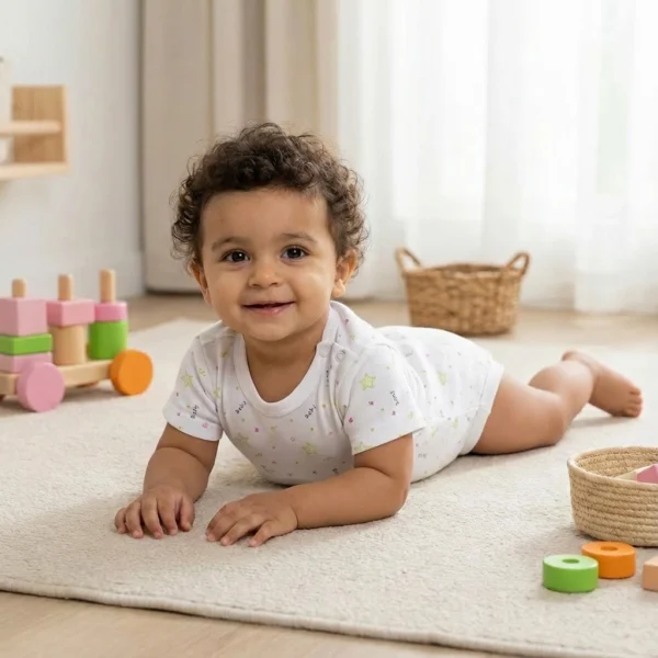 Printed Cotton Baby Short Sleeve Bodysuit – Build Your 3-Pack