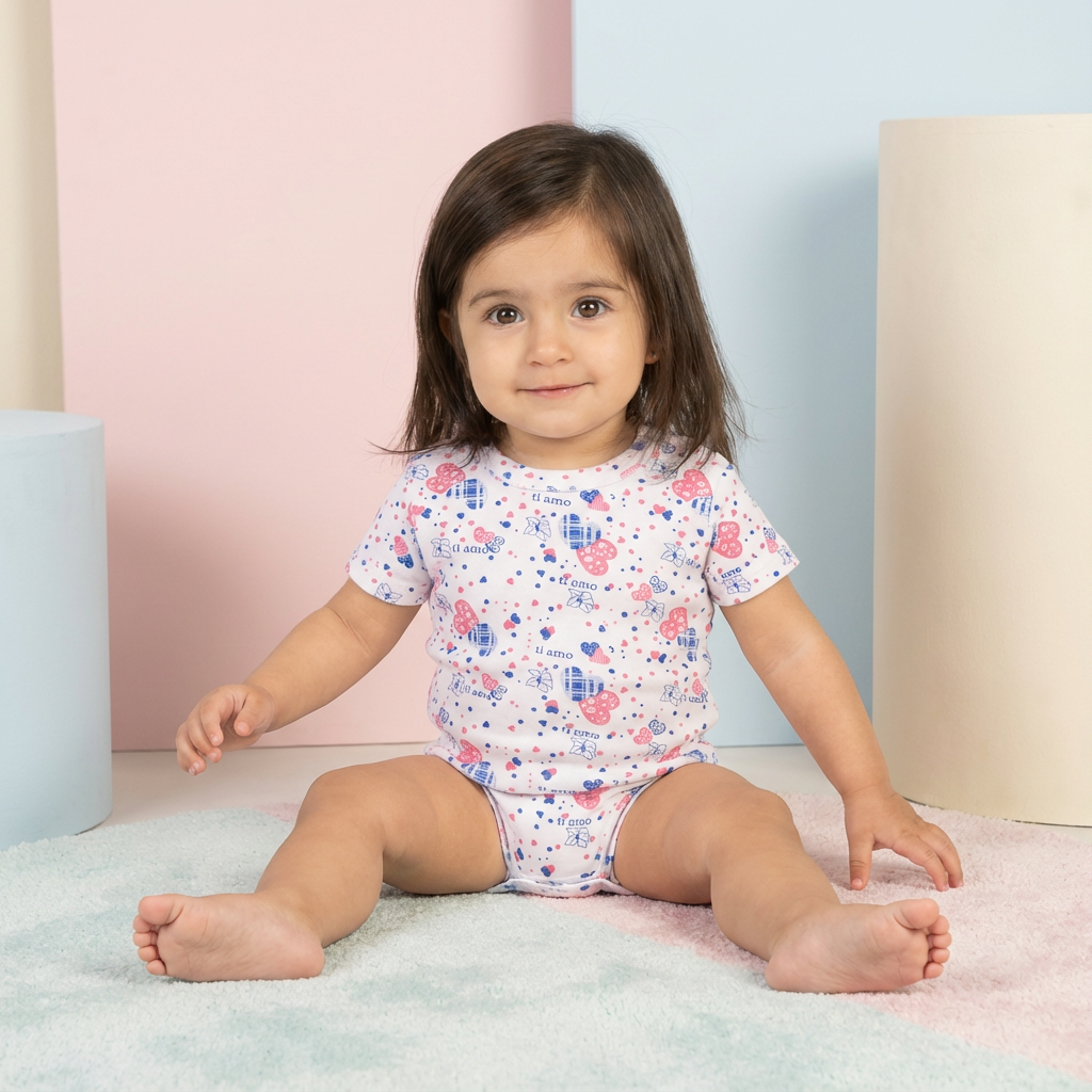 Printed Cotton Baby Short Sleeves Bodysuit— Build Your 3-Pack - Image 2