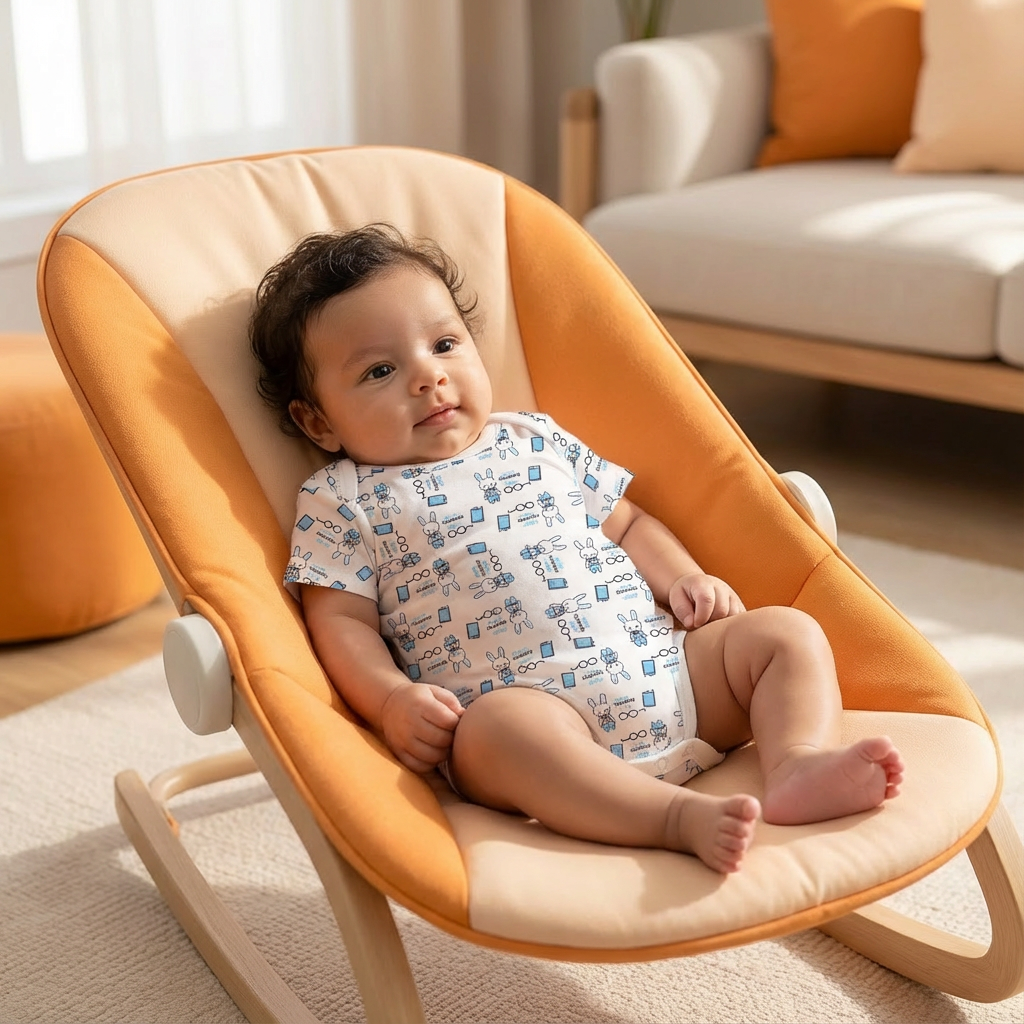 Printed Cotton Baby Short Sleeves Bodysuit – 1 Pack - Image 12