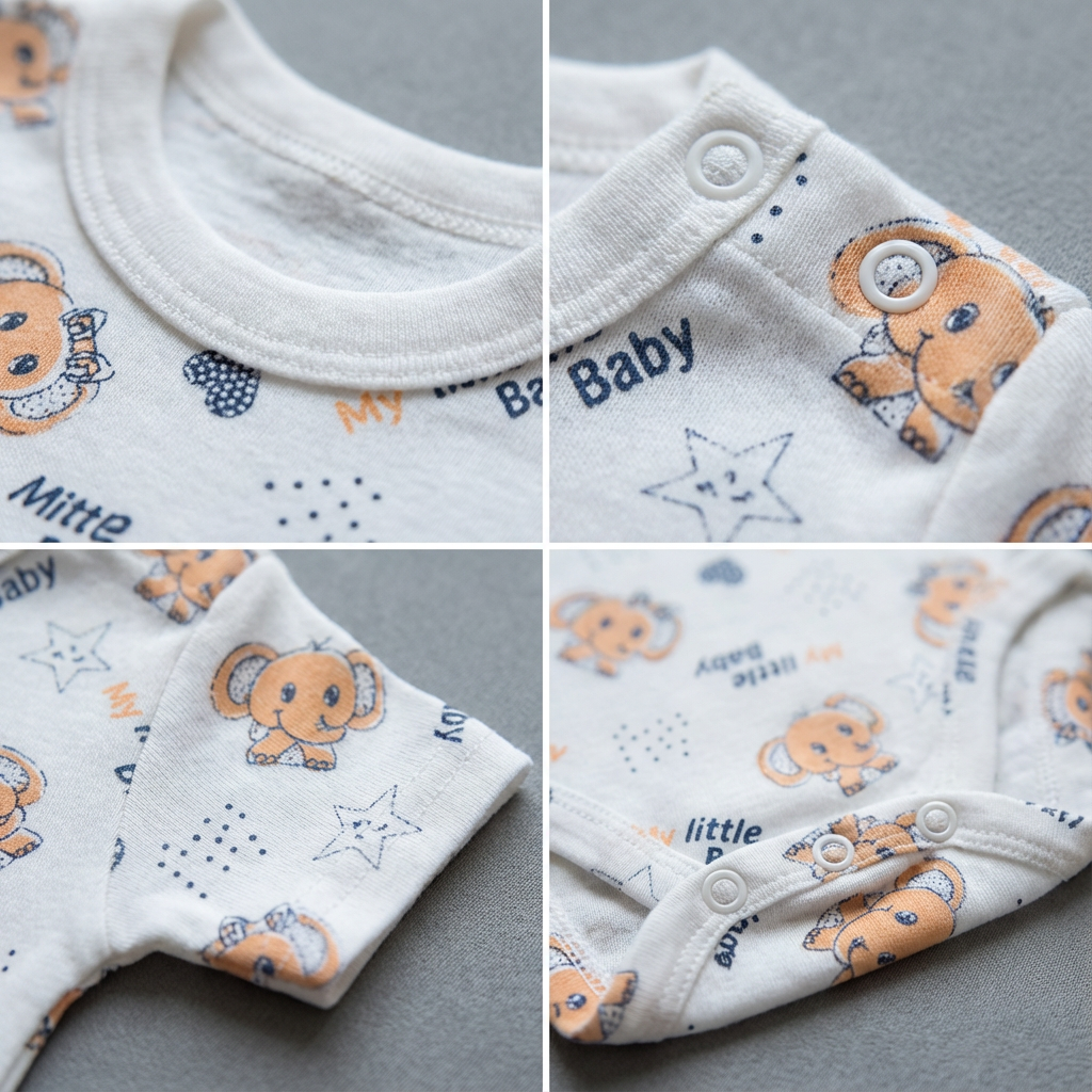 Printed Cotton Baby Short Sleeves Bodysuit – 1 Pack - Image 27