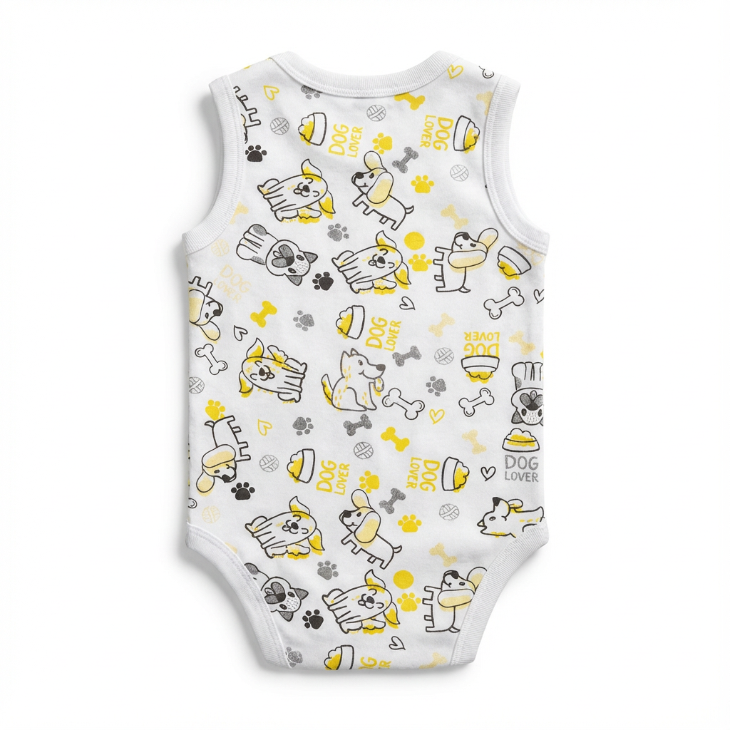 Printed Cotton Baby Sleeveless Bodysuit – 1 Pack - Image 16