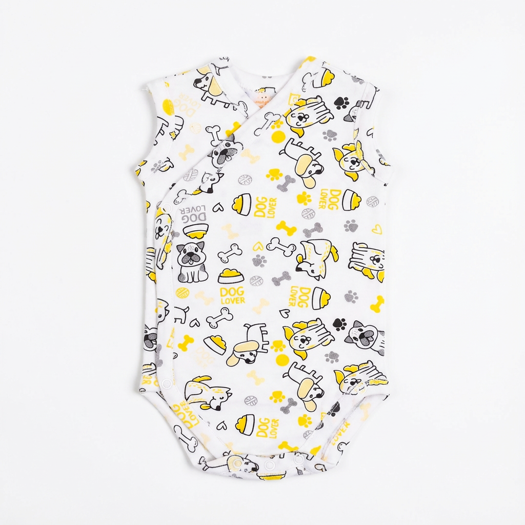 Printed Cotton Baby Sleeveless Sidesnap Bodysuit— Build Your 3-Pack - Image 7