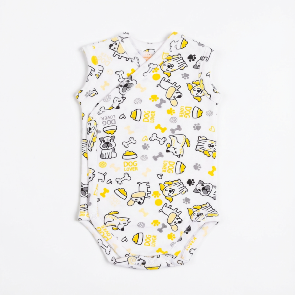 Printed Cotton Baby Sleeveless Sidesnap Bodysuit – 1 Pack