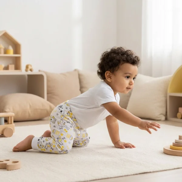 Printed Cotton Baby Pants – 1-Pack