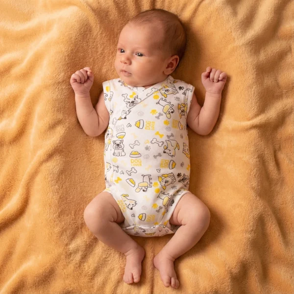 Printed Cotton Baby Sleeveless Sidesnap Bodysuit – 1-Pack