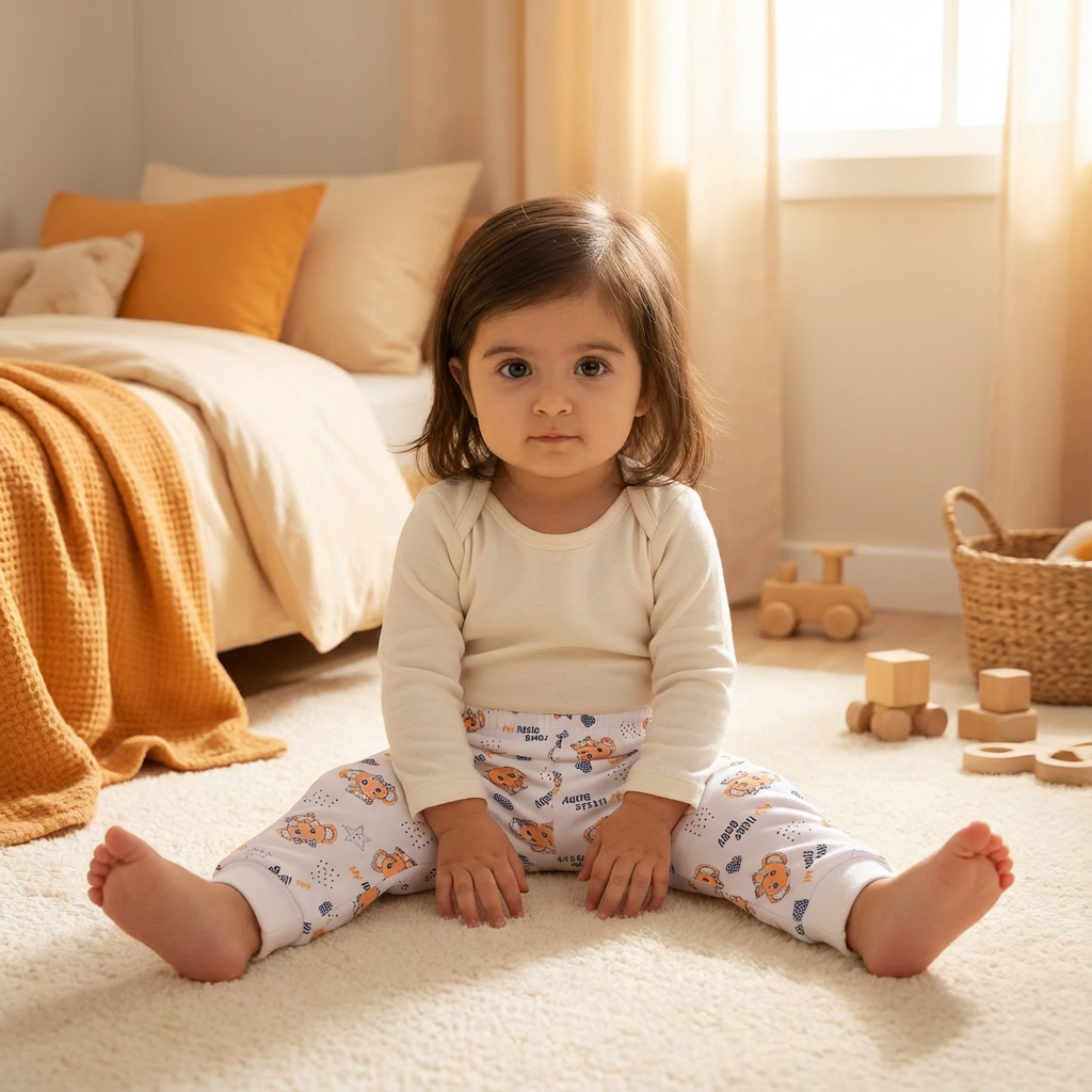 Printed Cotton Baby Pants – 1 Pack - Image 2