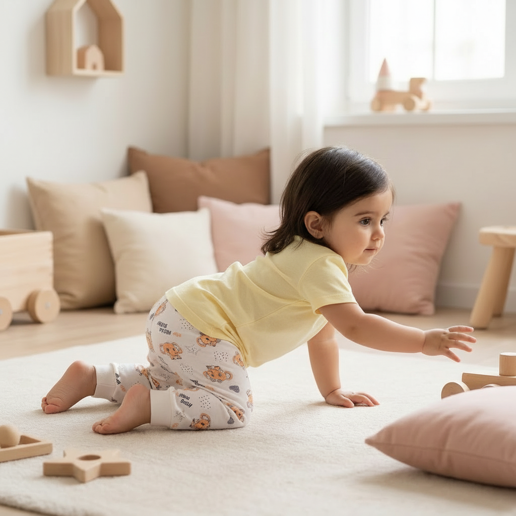 Printed Cotton Baby Pants – 1 Pack - Image 4