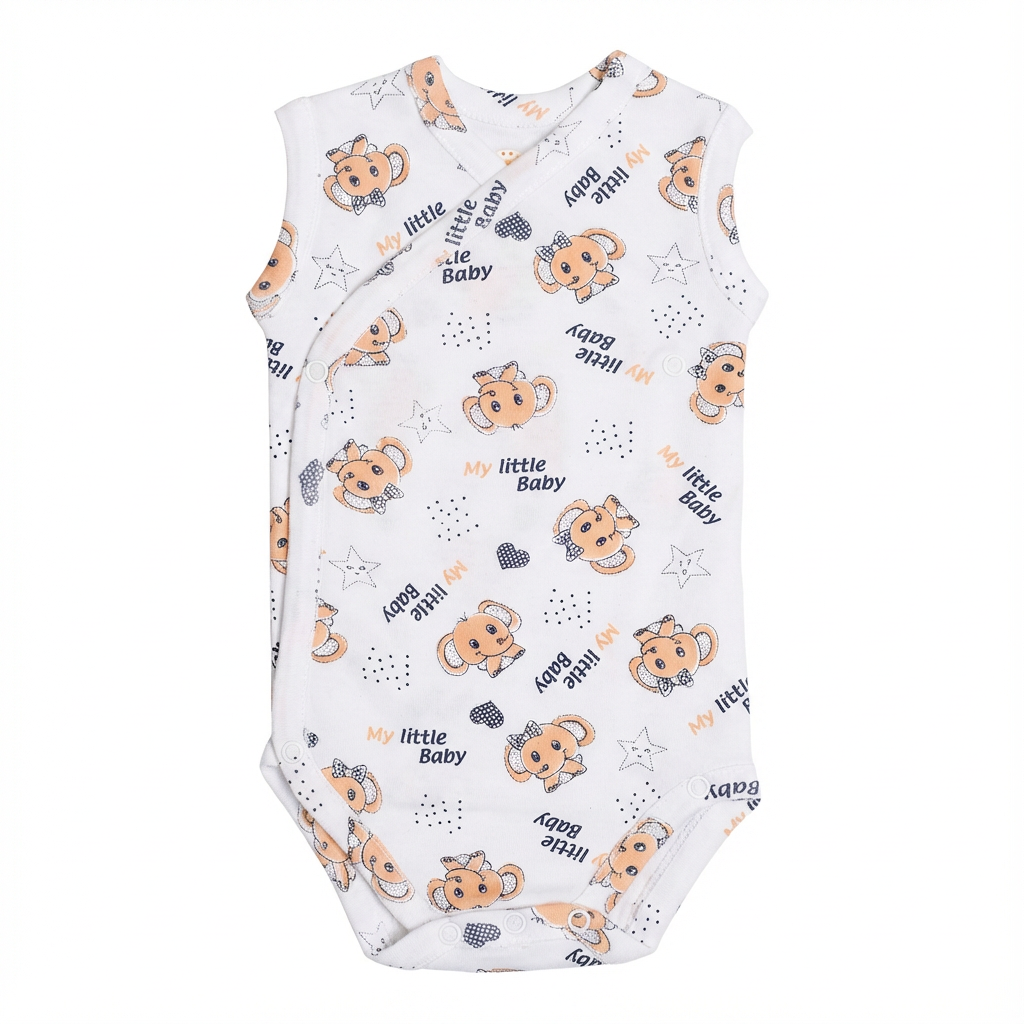 Printed Cotton Baby Sleeveless Sidesnap Bodysuit— Build Your 3-Pack - Image 5