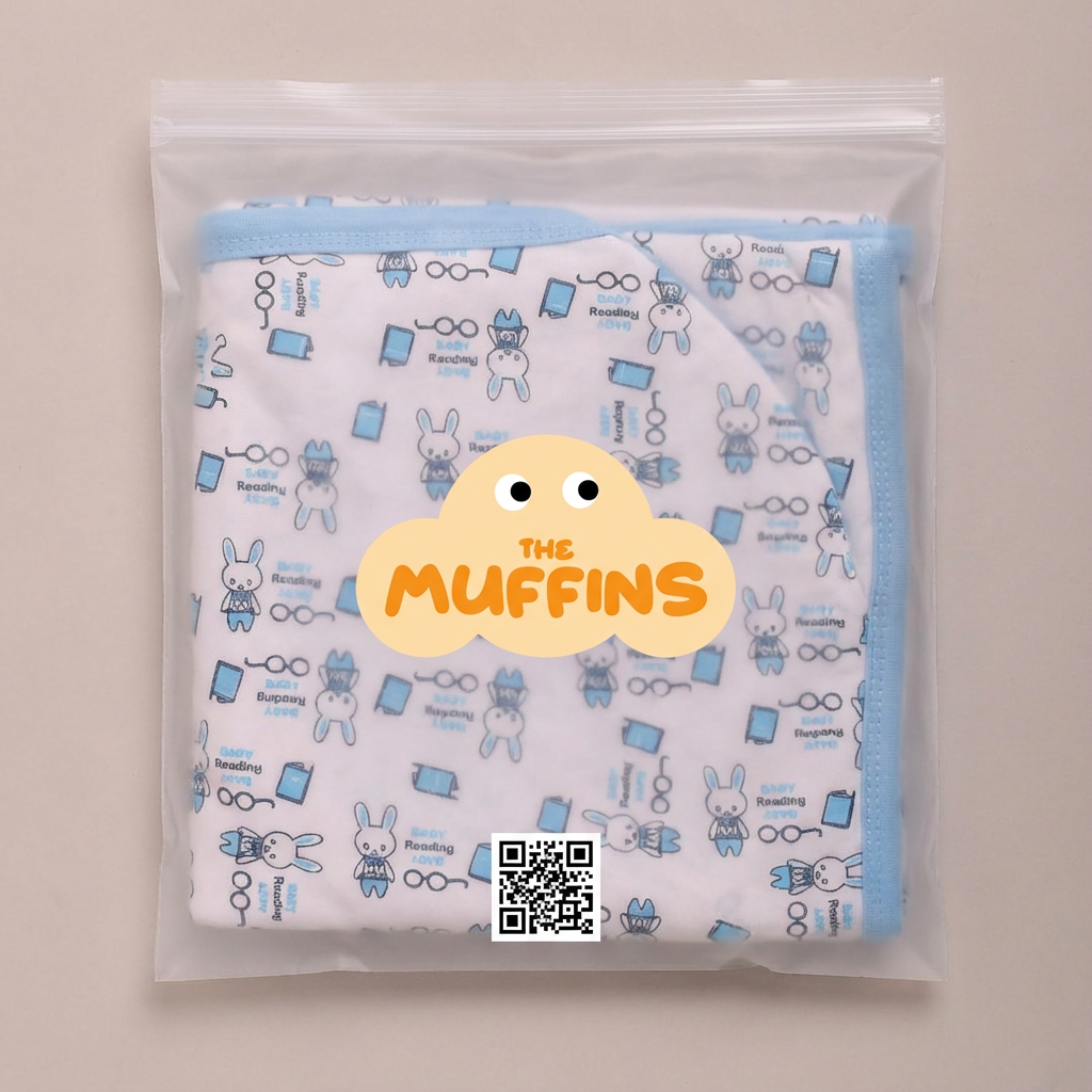 Printed Cotton Baby Blanket (Double-sided with hood) - Image 13