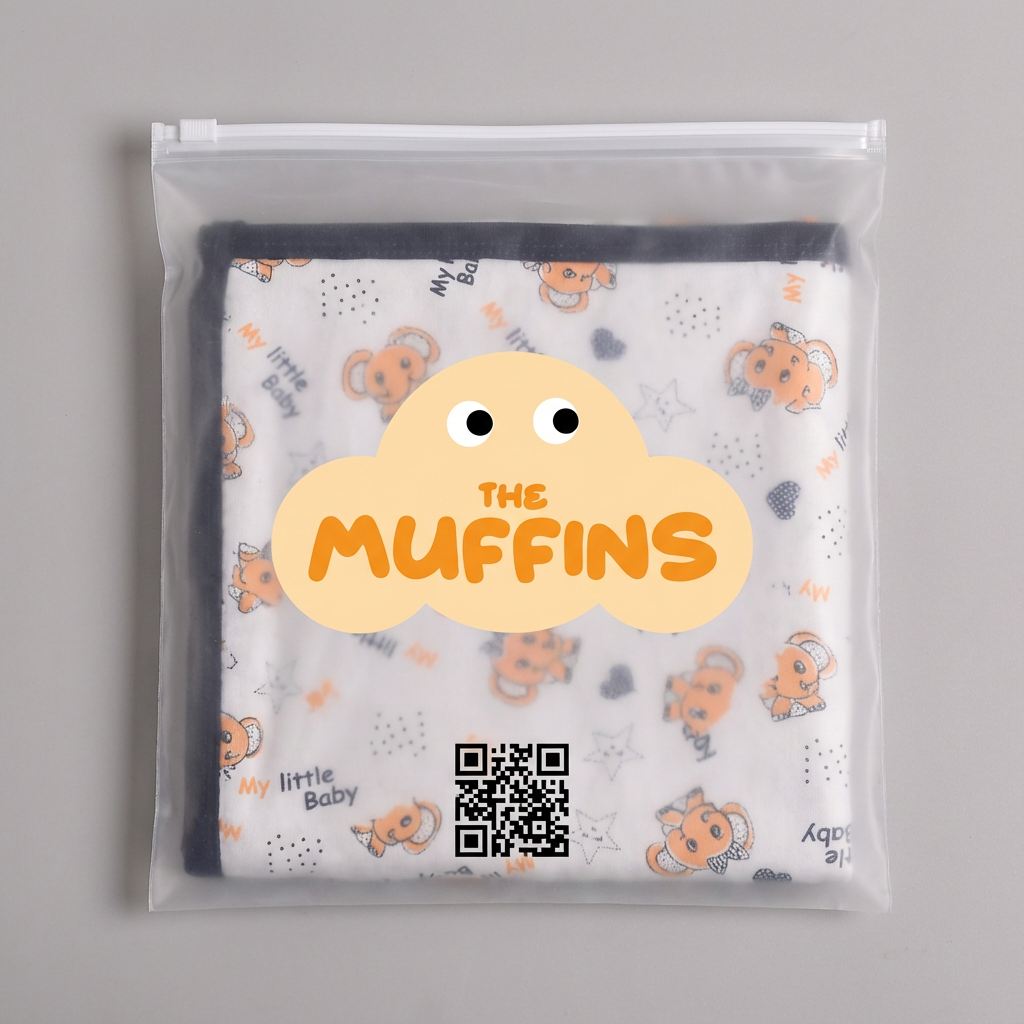 Printed Cotton Baby Blanket (Double-sided with hood) - Image 29