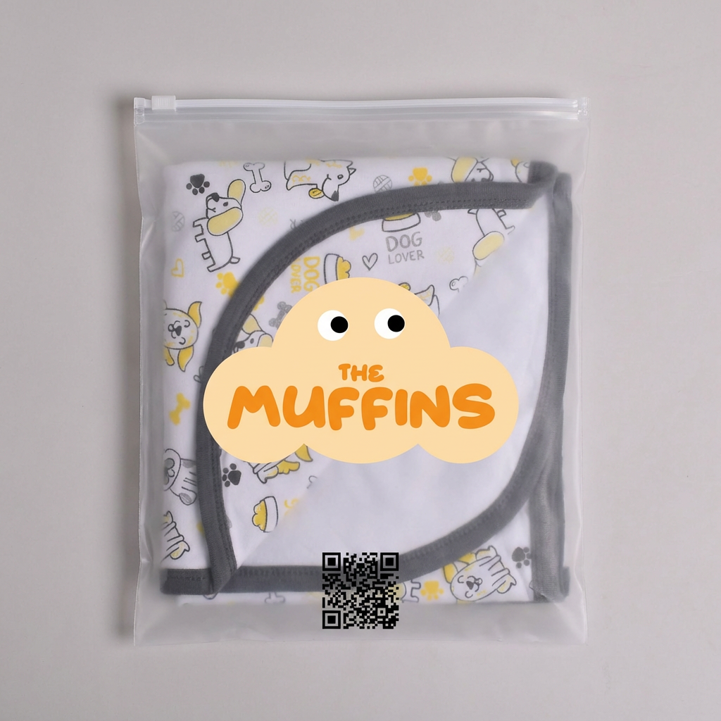 Printed Cotton Baby Blanket (Double-sided with hood) - Image 24