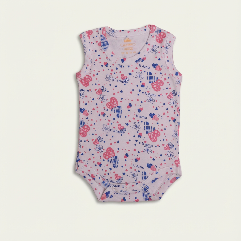 Printed Cotton Baby Sleeveless Bodysuit – 1 Pack - Image 30