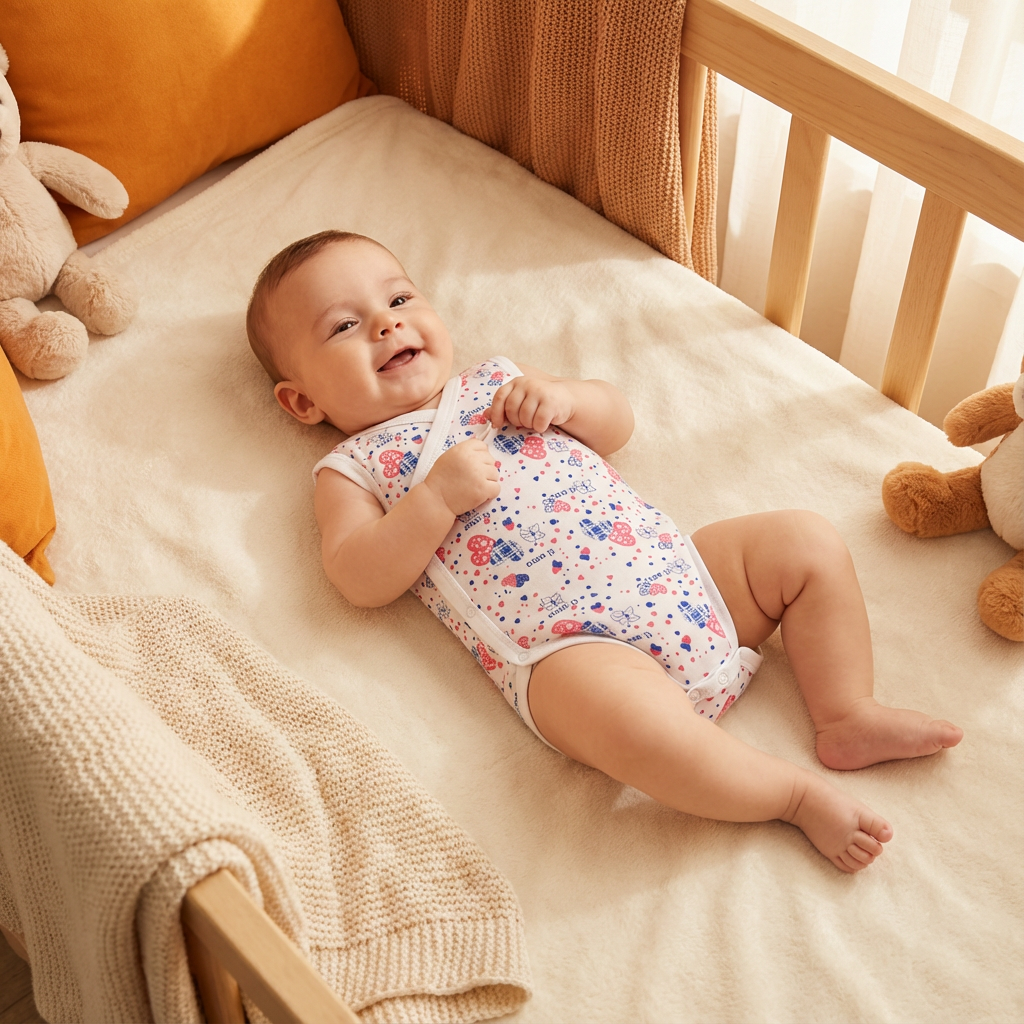 Printed Cotton Baby Sleeveless Sidesnap Bodysuit – 1 Pack - Image 30