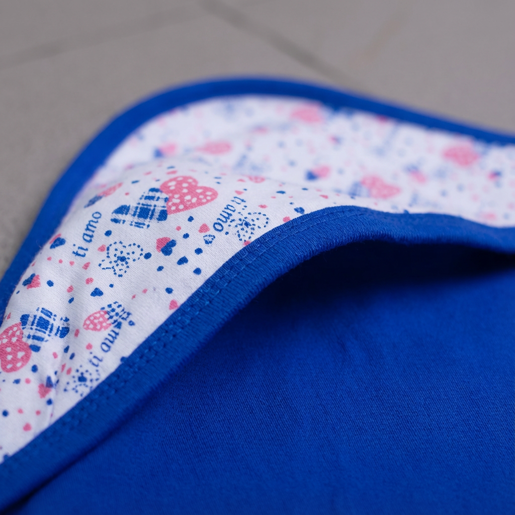 Printed Cotton Baby Blanket (Double-sided with hood) - Image 34
