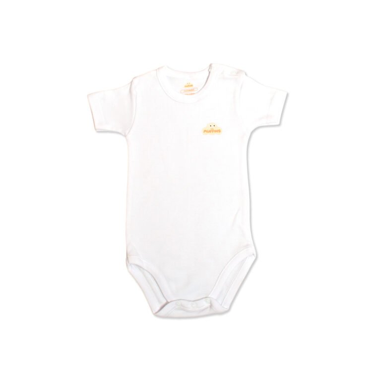 White Cotton Baby Short Sleeve Bodysuit | 1-Pack or 3-Pack