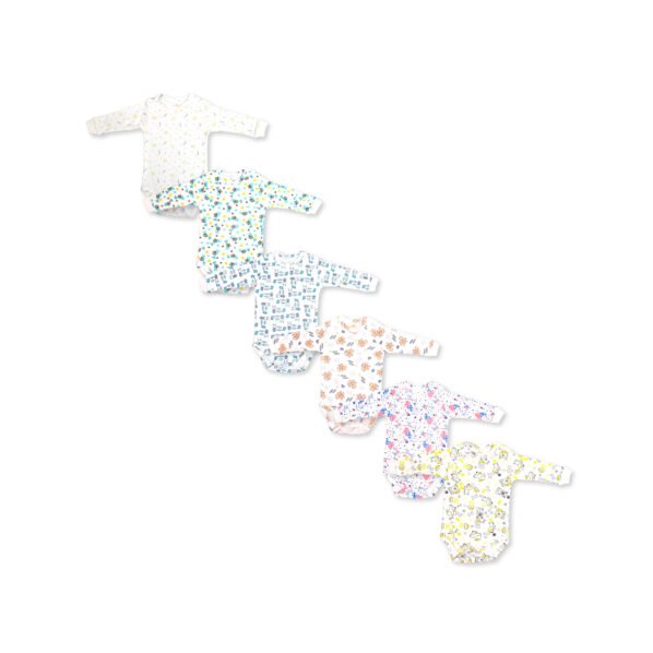 Printed Cotton Baby Long Sleeve Bodysuit – Build Your 3-Pack