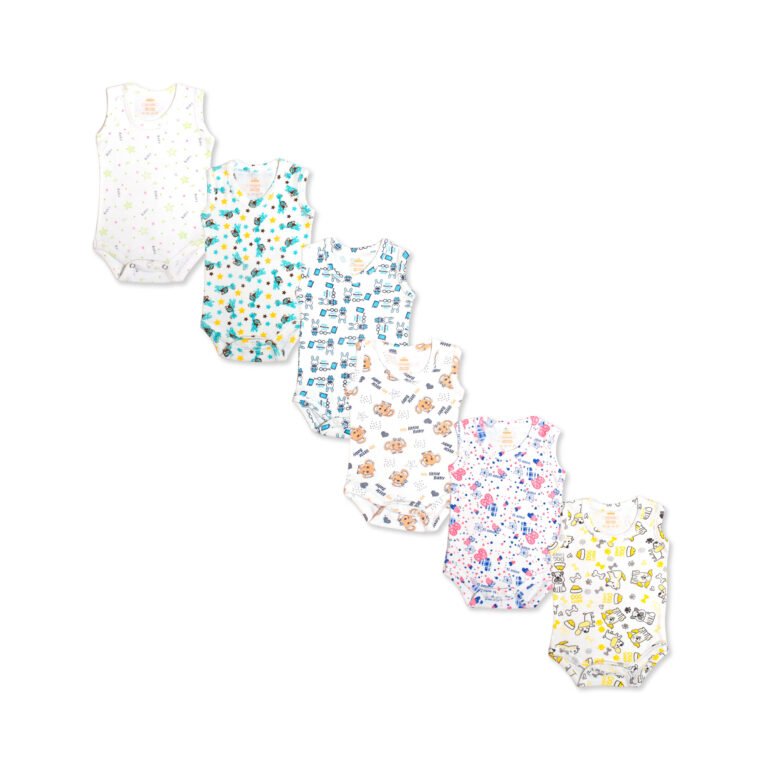 Printed Cotton Baby Sleeveless Bodysuit – 1-Pack