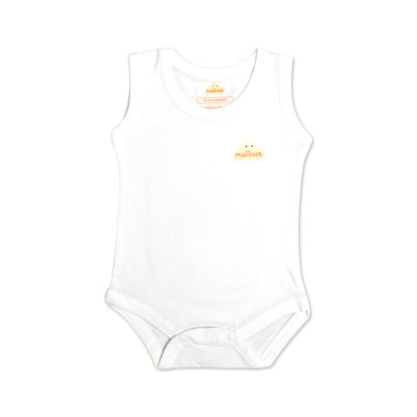 White Cotton Baby Sleeveless Bodysuit | 1-Pack or 3-Pack