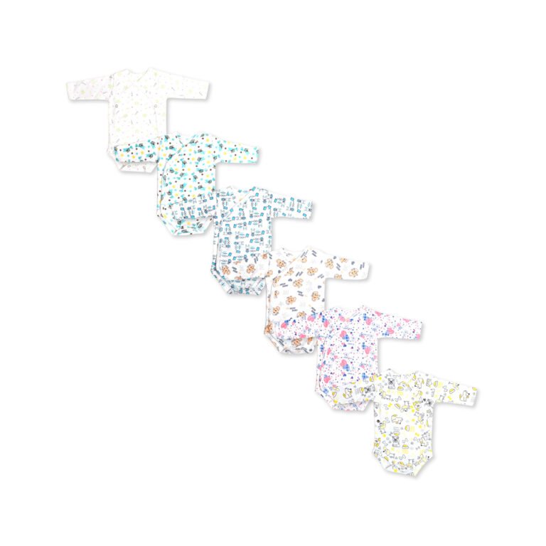 Printed Cotton Baby Long Sleeve Sidesnap Bodysuit – Build Your 3-Pack