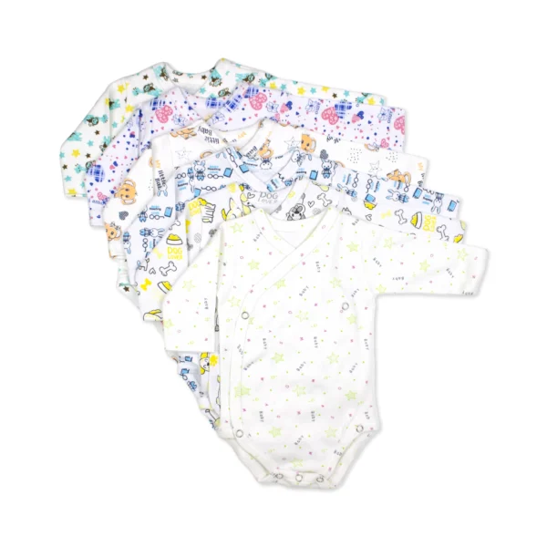 Printed Cotton Baby Long Sleeve Sidesnap Bodysuit – 1-Pack